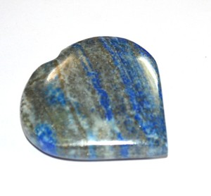 Pierre Lapis en forme de cœur bouffant, 2 pièces, pierres imprimées - Product Image 1