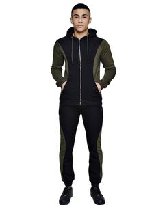 Nouveau survêtement en coton kaki uni tendance vente en gros vêtements de sports d'hiver lourds personnalisés avec design imprimé - Product Image 1