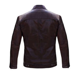 Wholesale Factory Price 2026 Men's <b>Black</b> Motorcycle <b>Jacket</b>-Waterproof Windproof Reversible Hooded 100% Polyester Rivet Faded - Product Image 5