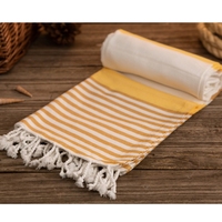 Turkish Cotton Woven Striped Modern Fouta Beach Towel-Quick-Dry Eco-Friendly Luxury Hammam Towel for Child All-Season Use