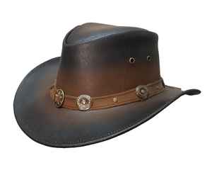 Sombreros de Cuero de Vaquero, Sombreros de Cuero de Búfalo para Montar a Caballo, Sombrero de Vaquero Tombstone - Product Image 1