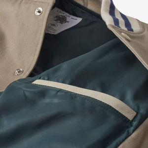 Wholesale Custom Men's Winter <b>Jacket</b> <b>Thin</b> Sleeve Stand Collar Baseball Design <b>Waterproof</b> Windproof Breathable Low MOQ - Product Image 5