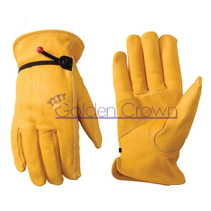 Guantes de trabajo de cuero para jardín, trabajo pesado de seguridad - Product Image 1