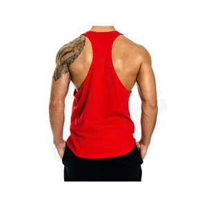 Custom Logo Sports Gym <b>Singlets</b> <b>Mens</b> Tank Tops Plus Size Cotton Stringer Bodybuilding and Fitness - Product Image 2