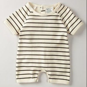 Grenouillère pour bébé en coton biologique 5 élasthanne tricotée sans taches combinaison à fermeture éclair double sens barboteuse à manches longues - Product Image 1