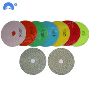 Stone Diamond Polishing Pads 4 inch Wet/Dry Set of 11+1 Backer Pad