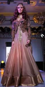 Stylish beautiful <b>Jacket</b> with Floor Length dress <b>for</b> Heavy party/<b>Wedding</b> Dress with heavy embroidery zardozi work-2019 - Product Image 2