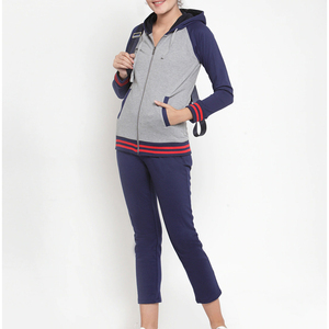 Chándal personalizado de lana con cremallera para mujer, conjunto de chándal con capucha, chándales personalizados - Product Image 3