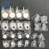 Roues pour lits d'hôpital en gros, roulettes médicales de 4 et 5 pouces, roulettes pivotantes à tige filetée avec verrouillage par vis