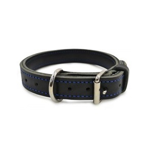 Vente en gros 100% collier de chien en cuir véritable haut tendant matériel robuste motif solide avec décoration de rivet - Product Image 3