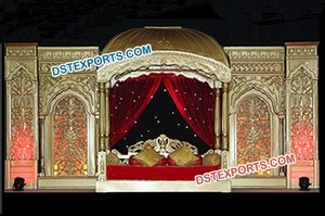แบบดั้งเดิมของอินเดียจัดงานแต่งงานวัดเวทีอินเดียจัดงานแต่งงานแบบโบราณเวทีงานแต่งงานศรีลังกาเส้นใยกลับ-กรอบเวที - Product Image 2