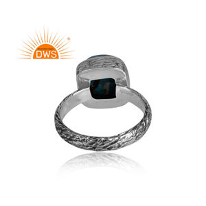 Bague de fiançailles boho en argent massif 925, cuivre, Turquoise, bijouterie - Product Image 4