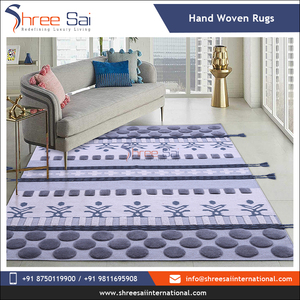 Tapis d'intérieur en coton tissé à la main, motif géométrique oriental moderne, pour salon, personnalisable, antidérapant, toutes saisons, en solde - Product Image 2