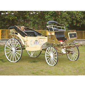 Victorian Theme Wedding Horse Carriage Sale Victorian Tourist Sightseeing Horse Carriage Royal Horse Drawn Golden Carriage - Product Image 1