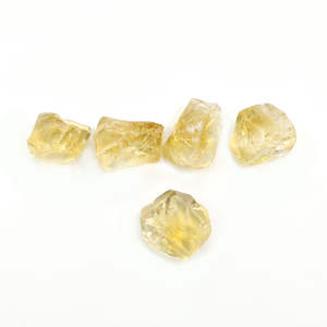 5 pièces 24.65 carats naturel jaune Citrine forme libre rugueux pierres précieuses en vrac pour la fabrication de bijoux - Product Image 3