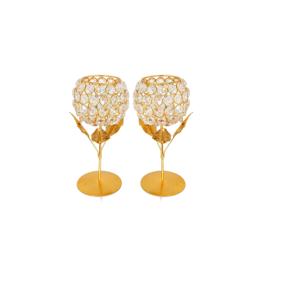 เชิงเทียนทองเหลืองแบบโบราณ2ชิ้น - Product Image 1