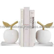 ที่ตั้งหนังสือหินอ่อนสีขาวเคลือบผงทองลวดเหล็กดีไซน์ไม่เหมือนใครพระอาทิตย์ขึ้น - Product Image 4