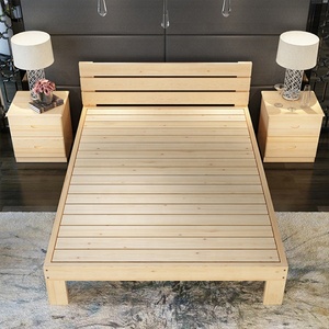 Design moderne en bois simple, dernières conceptions de lits doubles pour la chambre à coucher - Product Image 4