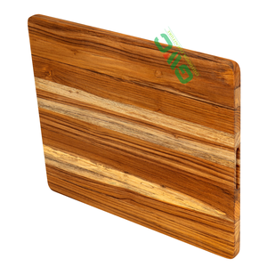 Tabla de cortar de teca rectangular para herramientas de cocina, Color madera Natural con agarre manual - Product Image 2