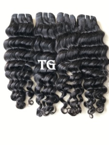 Extensión de cabello humano de un solo donante de onda profunda suelta virgen 100% con máquina de proceso de vapor precios al por mayor de trama doble proveedor - Product Image 6