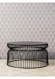 Ensemble de 3 tables gigognes en fil métallique avec base ronde nickelée, idéale pour la décoration intérieure moderne. - Product Image 6