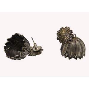 Treanding handmade silver look alike stud jhumka earings - Product Image 3