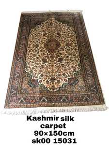 พรมและพรมปูพื้นทรงสี่เหลี่ยมหลากสี,พรมแคชเมียร์ผ้าไหมแบบดั้งเดิม - Product Image 2