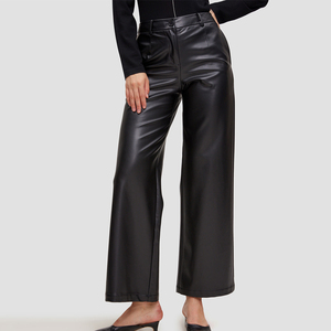 Pantalones de Cuero para Mujer en Oferta, Logotipo Personalizado, Alta Calidad, Hechos de Cuero PU Genuino - Product Image 5