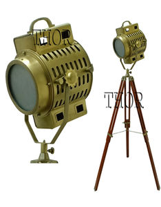 Projecteur led moderne avec trépied en bois, design créatif, luminaire décoratif d'intérieur, idéal pour un Studio - Product Image 3