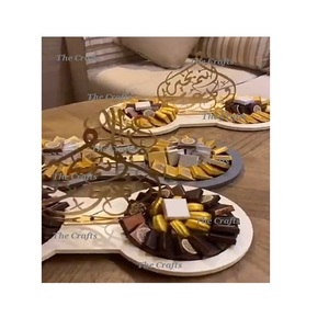 Plateau de chocolats à dessert en métal plateau de Ramadan de taille et de forme personnalisées pour restaurant et vaisselle à la maison - Product Image 4