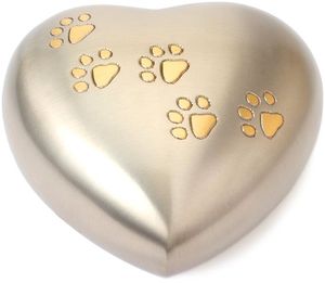 Urna de recuerdo de corazón, aspecto de máquina metálica, suministros funerarios, cenizas humanos - Product Image 6