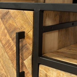 ตู้ทีวีตามความต้องการสูงตู้ทีวีไม้แบบพับเก็บได้พร้อมลิ้นชักสำหรับขายส่ง - Product Image 3