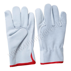 Guantes de trabajo de cuero, 100% cuero de cabra, para conductores de jardinería, más baratos, venta de fábrica - Product Image 3