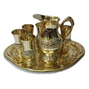 Nouveau plateau de service au Design de finition de couleur dorée, idéal pour la Table à manger de la maison, Design frais, ensemble complet - Product Image 5