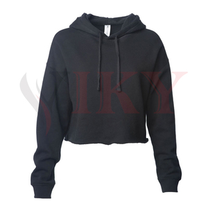 Pull-over court à capuche pour femmes, couleur unie, à la mode, taille Plus, Style différent, logo personnalisé par Viky Ind - Product Image 6