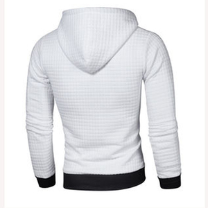 เสื้อฮู้ดสไตล์ย่นสีดำ Rib Haider สีเทาสำหรับผู้ชาย - Product Image 3
