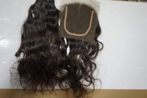 Extensions de cheveux en dentelle ondulée naturelle 4x4 et 5x5, lot de 10 pièces avec clips - Product Image 4