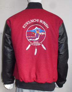 GUANTES City Custom Chanilly Patch Hombre Chaqueta Cuero de vaca Mangas Varsity Chaqueta para hombre Bordado Decoración Lana genuina - Product Image 2