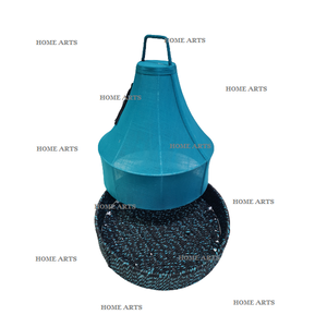 Wooden Food Serving Tray With <b>Cloth</b> Cover <b>Table</b> Top <b>Round</b> Shape Dessert Serving Tray For Home Hotel Usage - Product Image 2