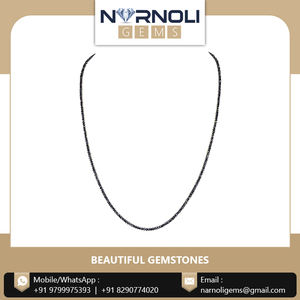 Chaîne de perles en diamant noir pour femme, disponible en tailles personnalisées, nouvelle collection, pendentif - Product Image 3