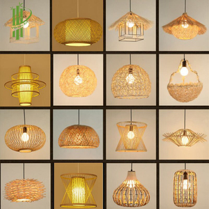 Lámpara colgante de bambú para restaurante, hecho a mano candelabro, estilo bambú, 2022 - Product Image 3