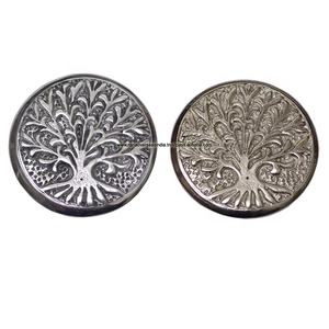 Quemador de Incienso Redondo de Aluminio con Diseño de Árbol en Relieve, de Lujo, Premium, en Oferta, para Aromaterapia y Uso en la Sala de Estar, a los Mejores Precios - Product Image 1