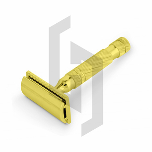 Luxury <b>Single</b>-<b>Blade</b> Safety <b>Razor</b> With Wood Handle Disposable for Face Body Bikini Gold Matt Finish for Pakistan Safety Facial - Product Image 2