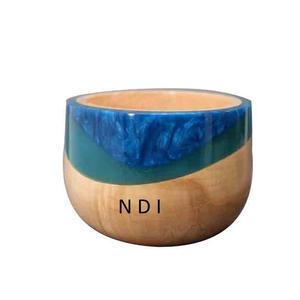 Top Grade Quality Glossy Enamel Finishing Serving <b>Bowl</b> Solid Wood Fruits <b>Snacks</b> Salad Home Hotel Restaurant Usage Server <b>Bowl</b> - Product Image 1