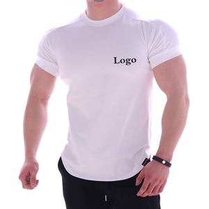 T-shirt sportif coupe ajustée Gym Muscle montré T-shirt à manches courtes pour hommes entraînement entraînement Power-Dri T-shirt évacuant l'humidité - Product Image 2
