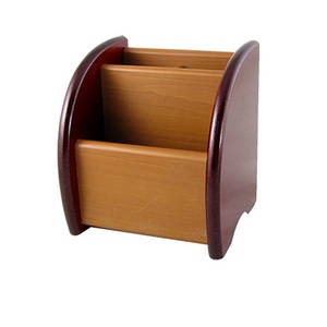 Porte-stylos et crayons multifonctionnel en bois de mangue, supports en bois pour crayons, pour cadeau, bureau, table - Product Image 1