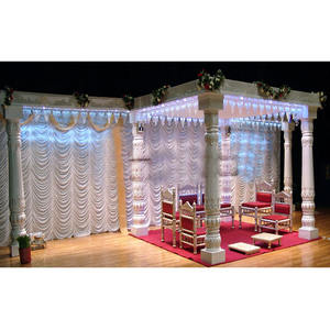 Mandap de Seis Pilares Real para Bodas, Mandap de Fibra, Mandap de Cristal para Escenario de Boda, Decoración de Eventos en Nuevo México y Melbourne - Product Image 1