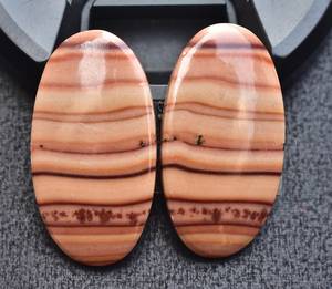 New Arrival Hottest Wave Dolomite <b>Matched</b> Pair For Jewelry Wave Dolomite <b>Matched</b> Pair For Earrings - Product Image 2