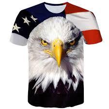 Men's American Flag Eagle Print T Shirt Summer Casual O Neck Short Sleeve Loose Fit Graphic Tee Streetwear Patriotic USA T-Shirt - Product Image 5