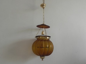 โคมไฟเพดานสไตล์อินเดียดั้งเดิม,โคมไฟแก้วแขวนตกแต่งบ้านทำด้วยมือปี CL-77 - Product Image 3